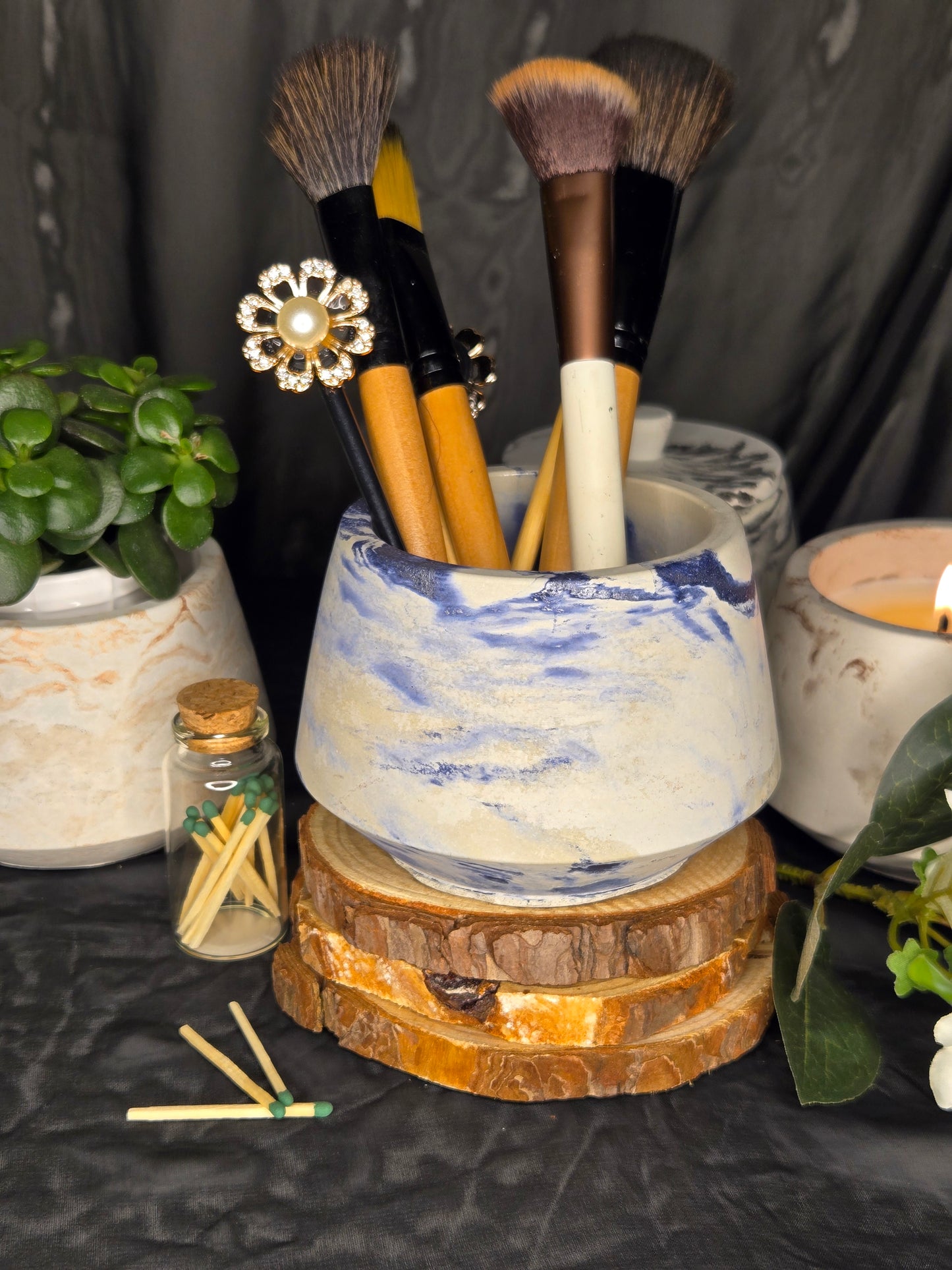 Veil of Tides - Black Sea Luxury Cement Candle (6 oz)