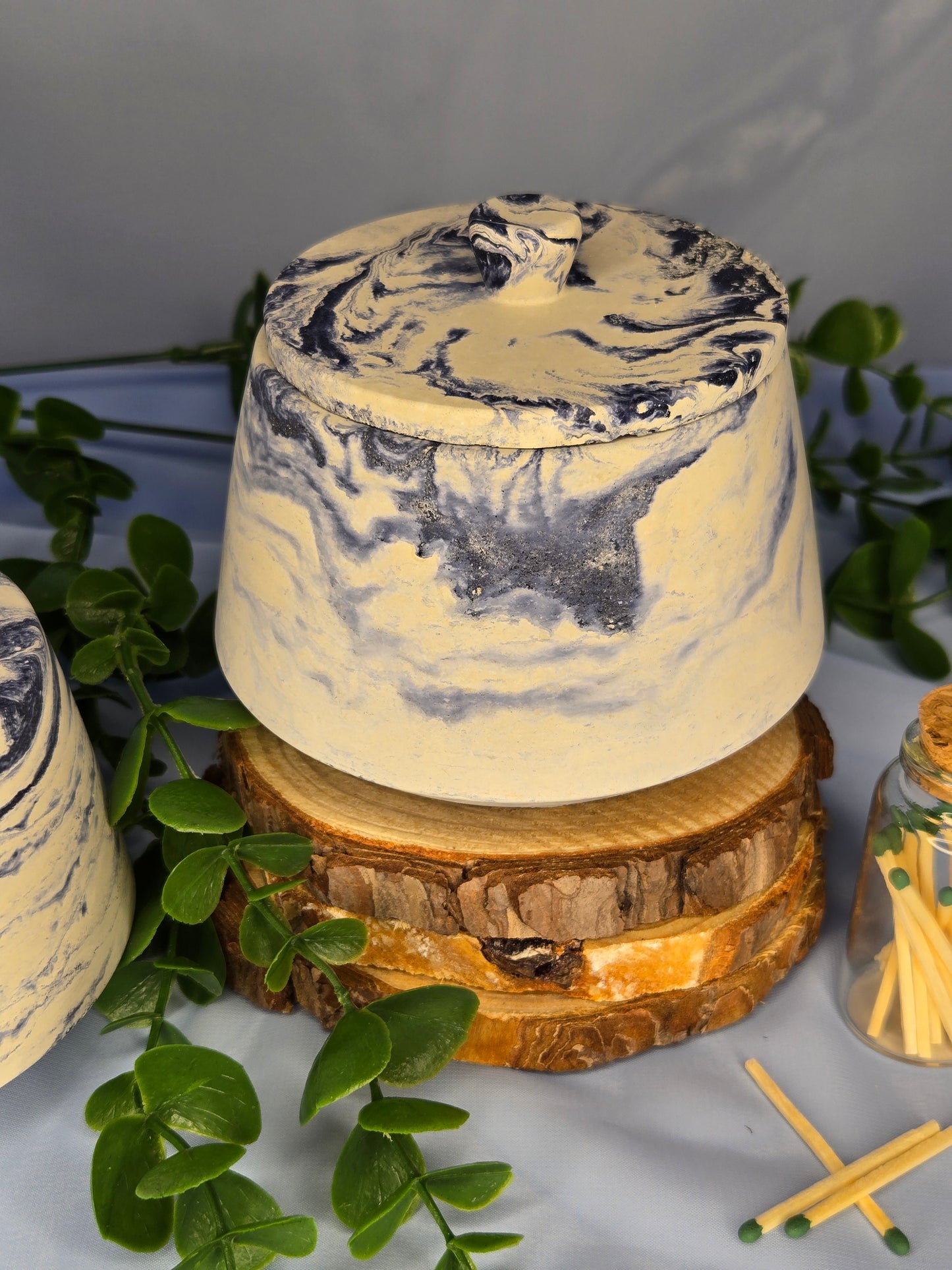 Veil of Tides - Black Sea Luxury Cement Candle (6 oz)