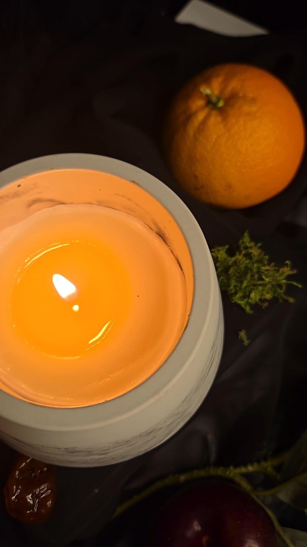 Veil of Shadows - Amber Noir Luxury Cement Candle (6 oz)