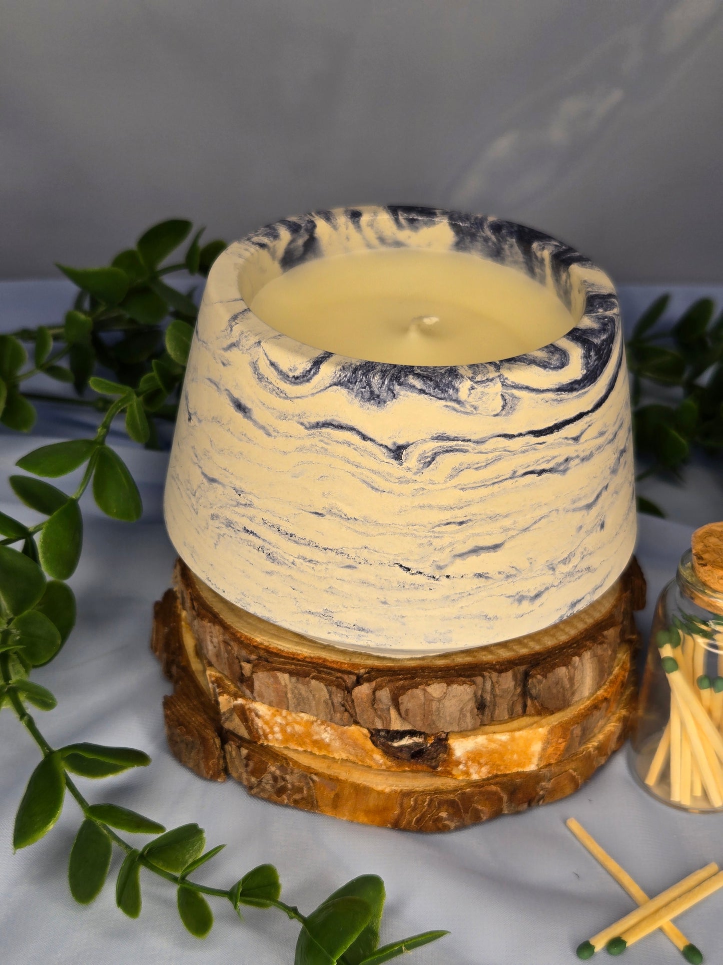 Veil of Tides - Black Sea Luxury Cement Candle (6 oz)